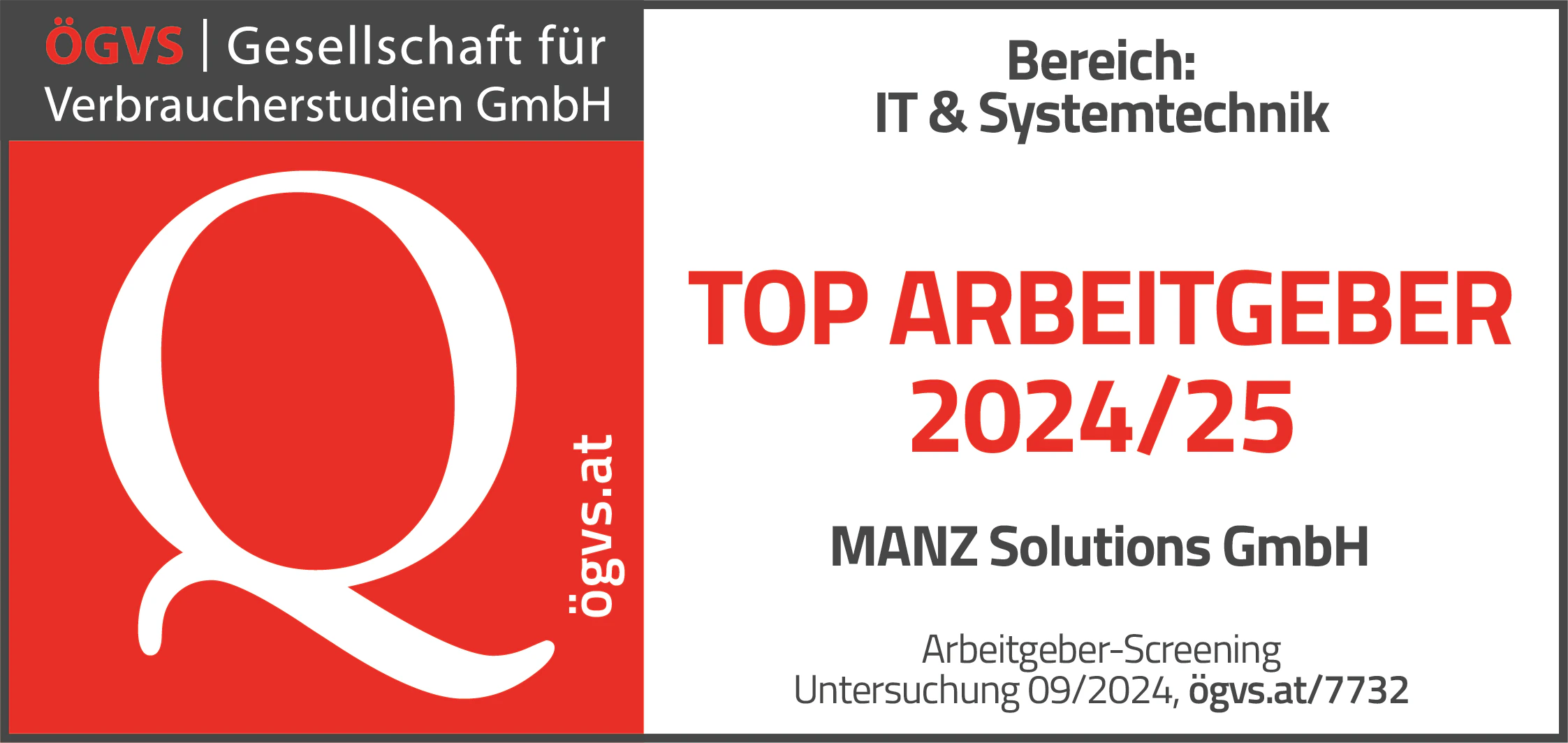 MANZ Solutions - TOP Arbeitgeber Bereich IT & Systemtechnik