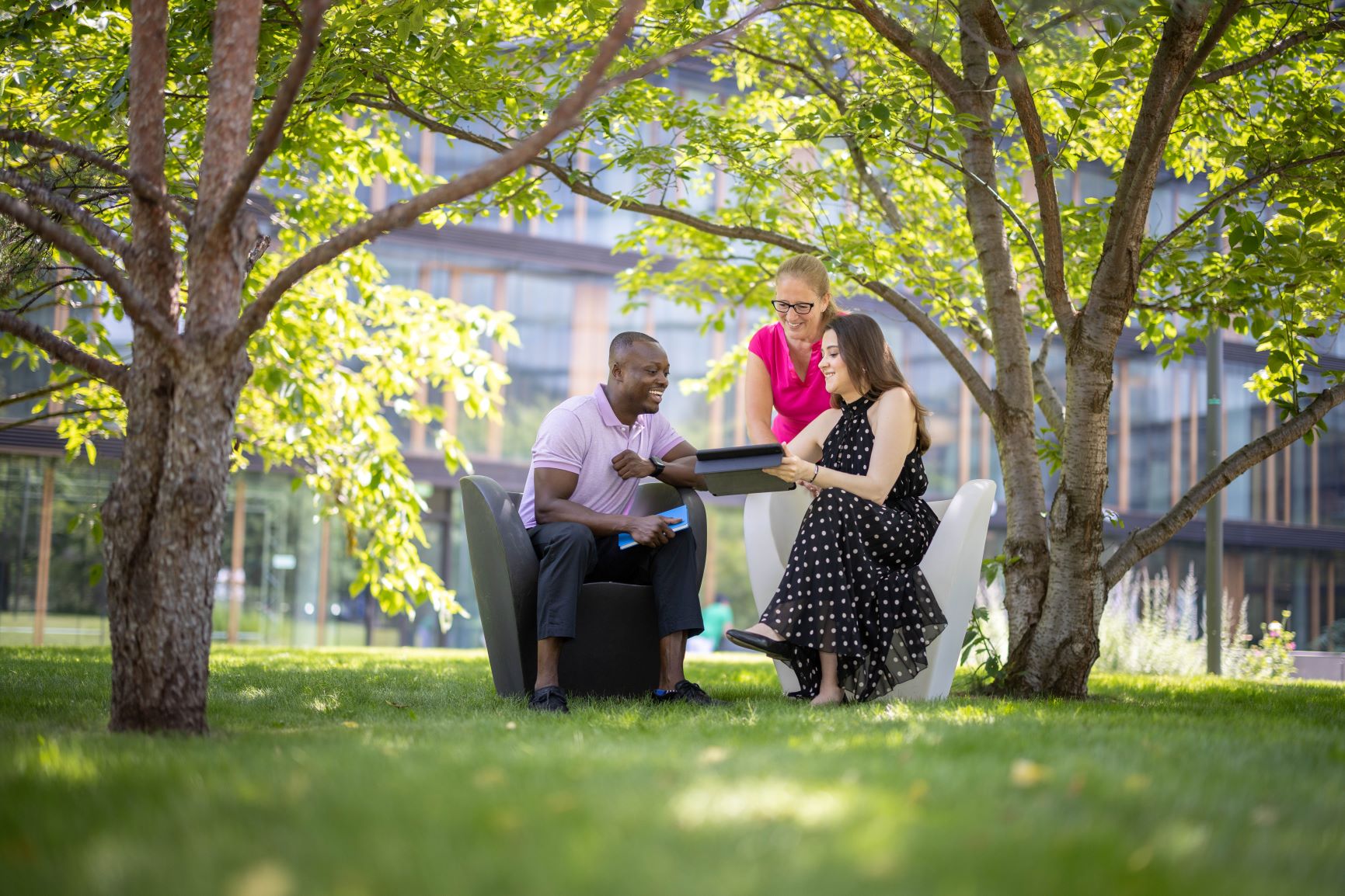 Grünfläche am Gartendeck