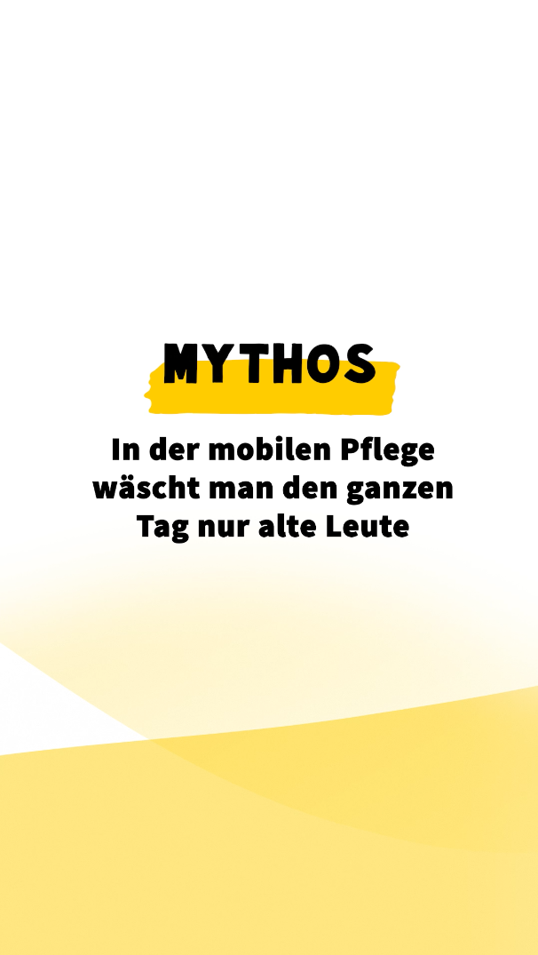 Hilfswerk NÖ - Mythen in der Pflege: In der mobilen Pflege wäscht man den ganzen Tag nur alte Leute