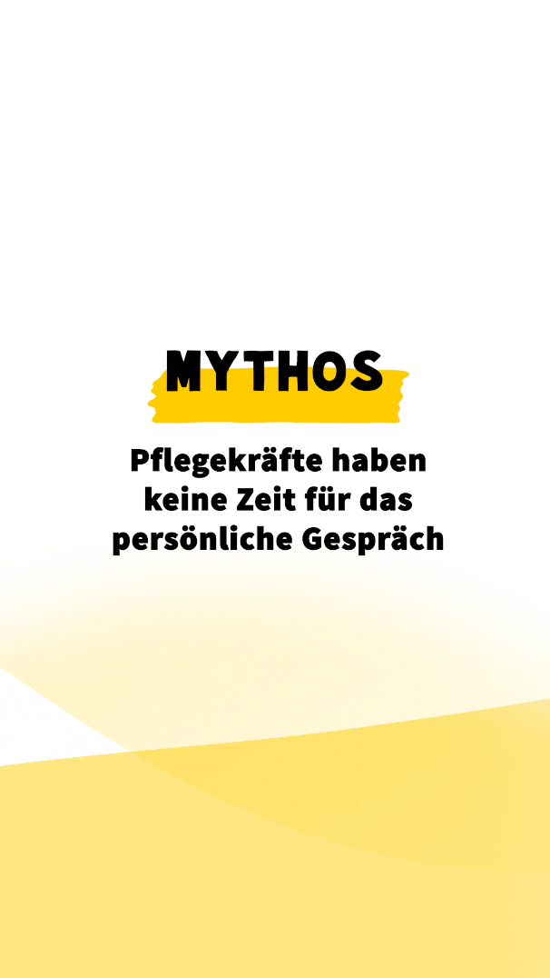 Hilfswerk NÖ - Mythen in der Pflege: Pflegekräfte haben keine Zeit für das persönliche Gespräch