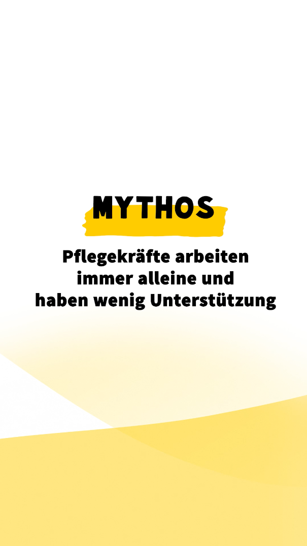 Hilfswerk NÖ - Mythen in der Pflege: Pflegekräfte arbeiten immer alleine und haben wenig Unterstützung